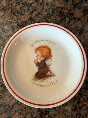 Little Folks Collector Plate by Brownie - White Ceramic Display Plate